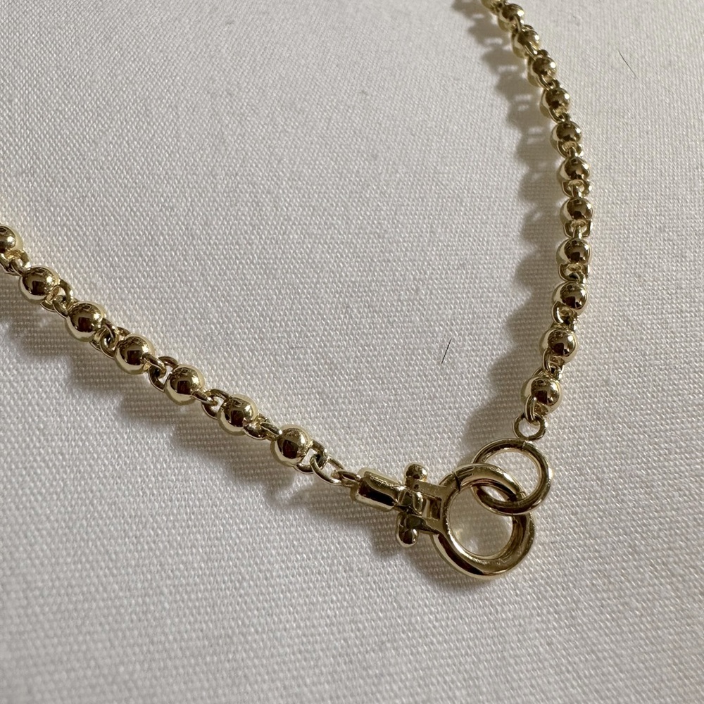 Like new Gorjana gold bead necklace.